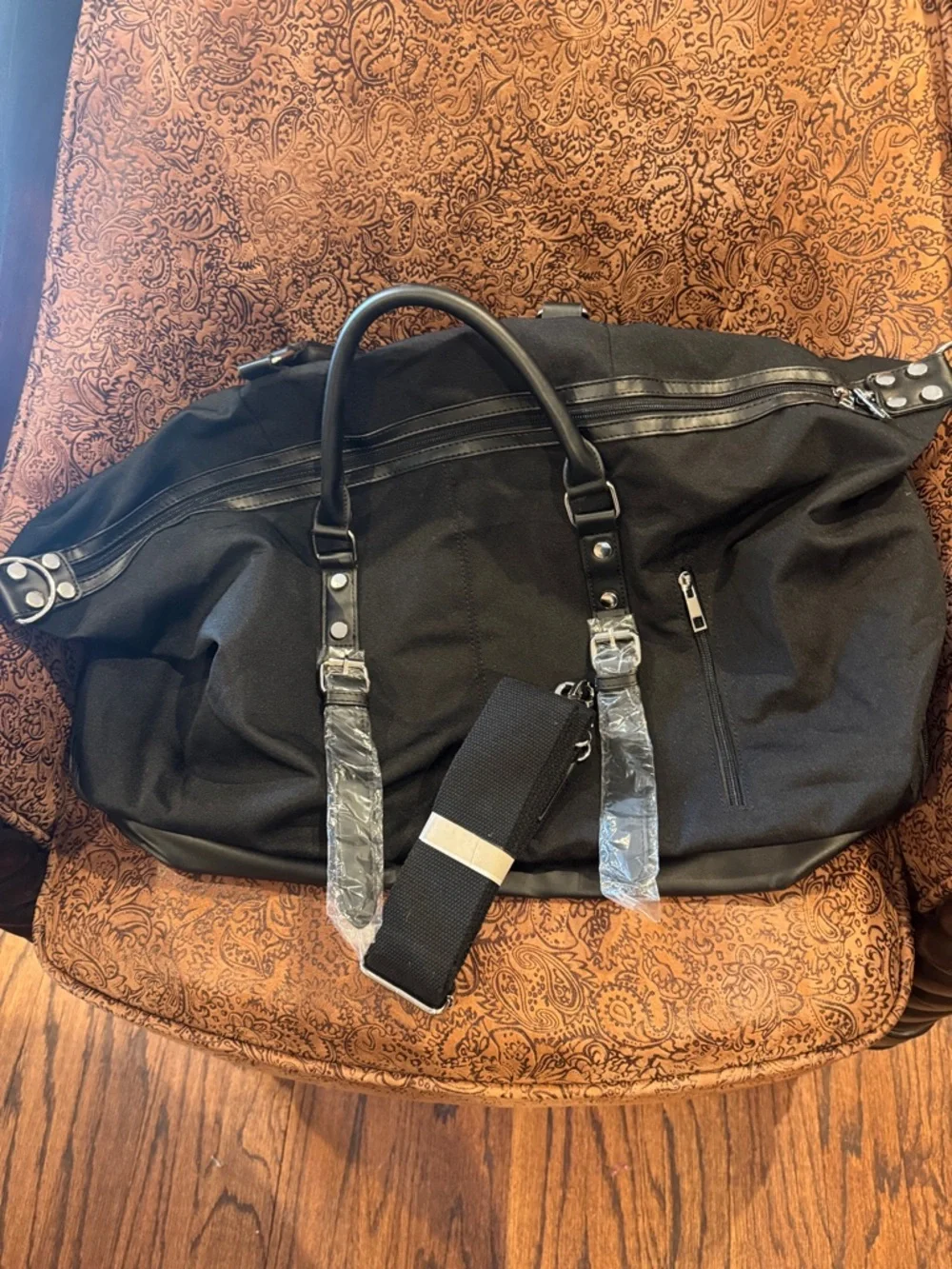 All Black Weekender / Carryall / Carry On Travel Bag